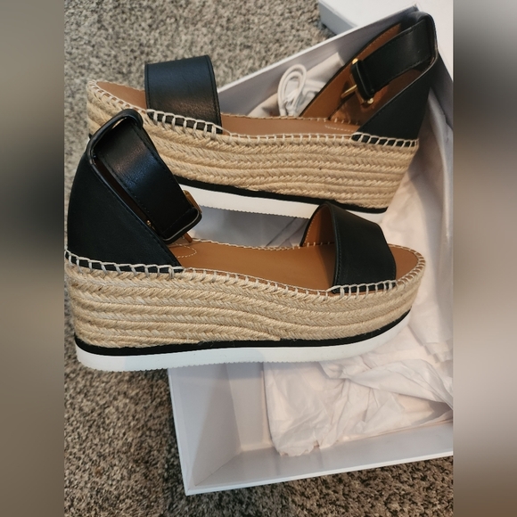 See By Chloé Women's Glyn Ankle Strap Espadrilles Size 8 - Picture 7 of 12